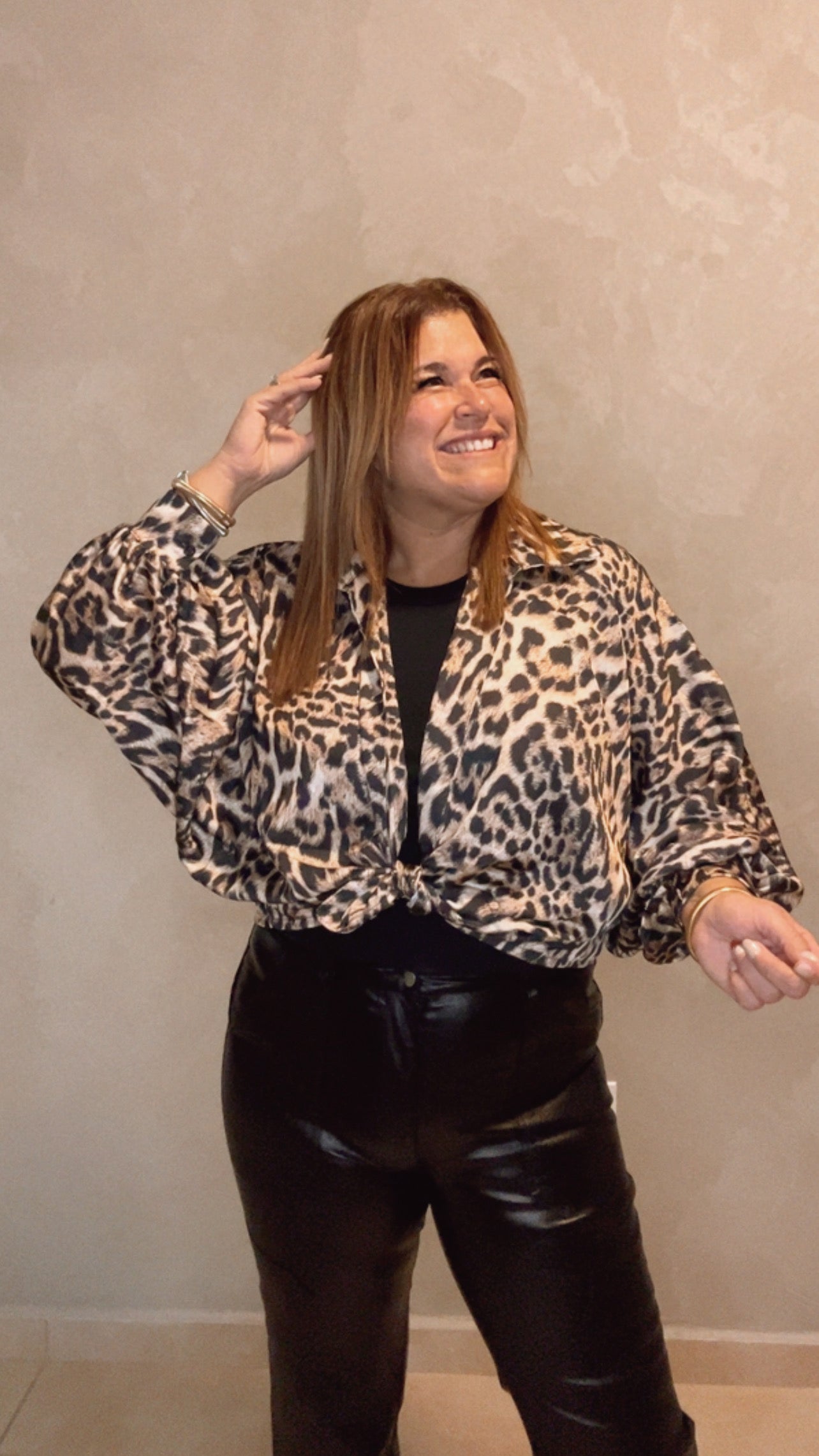 Leopard Blouse (one size)
