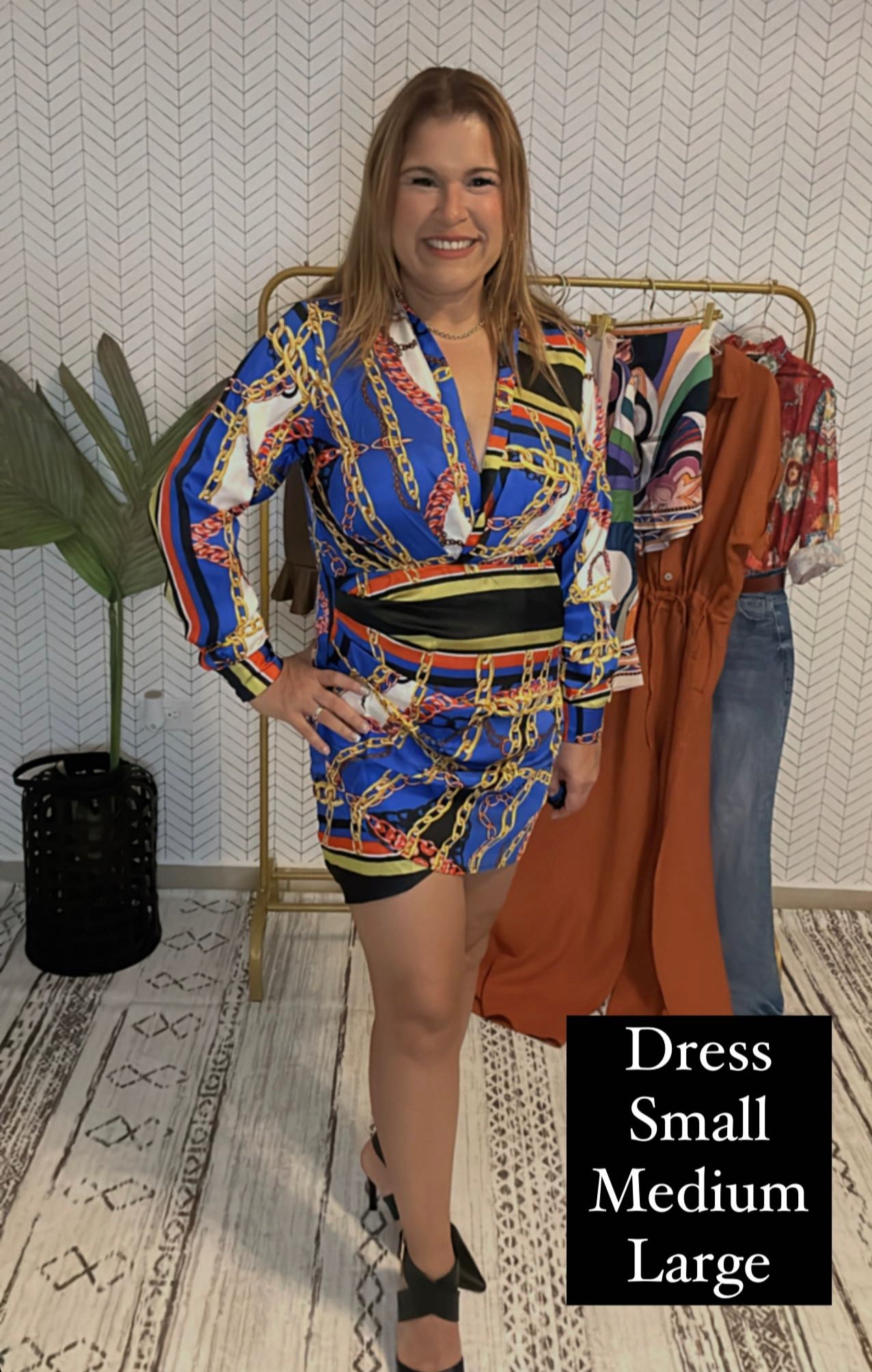 Multi Color Pattern Mini Dress