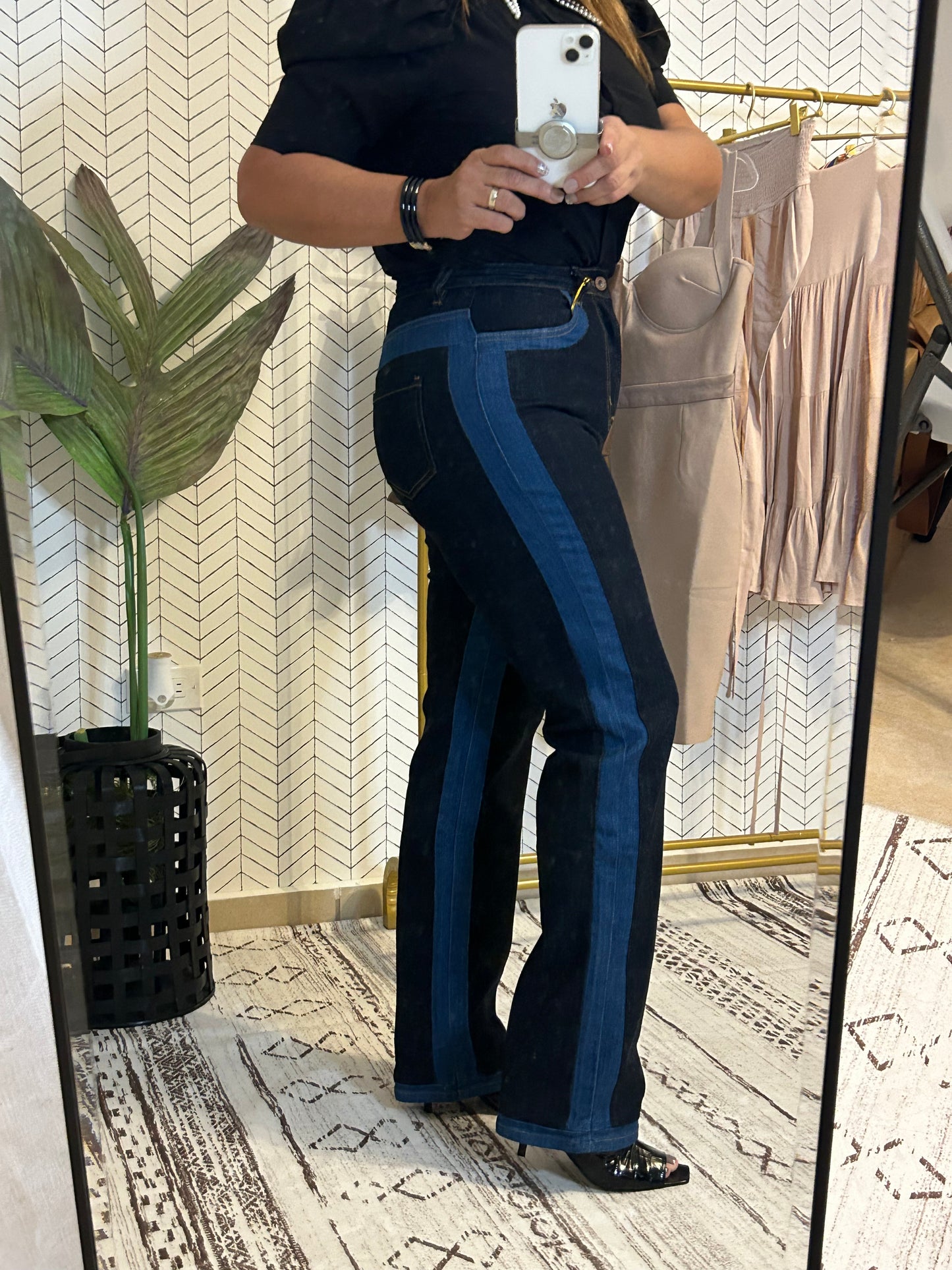 Two Tone Straight Jean