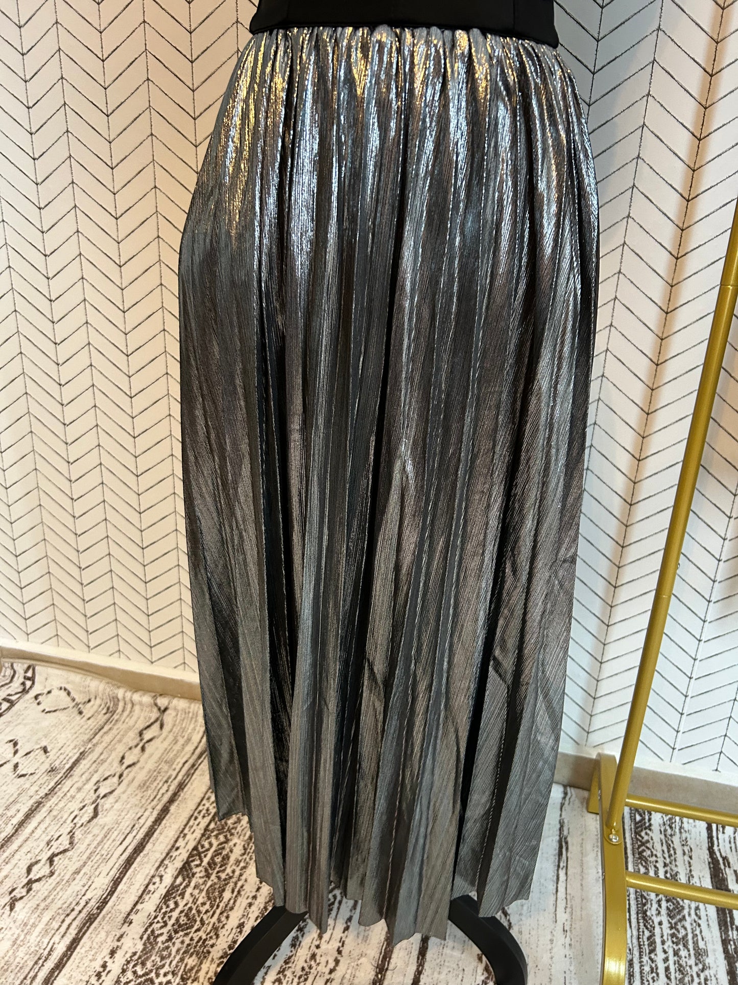 Metalic Silver Skirt