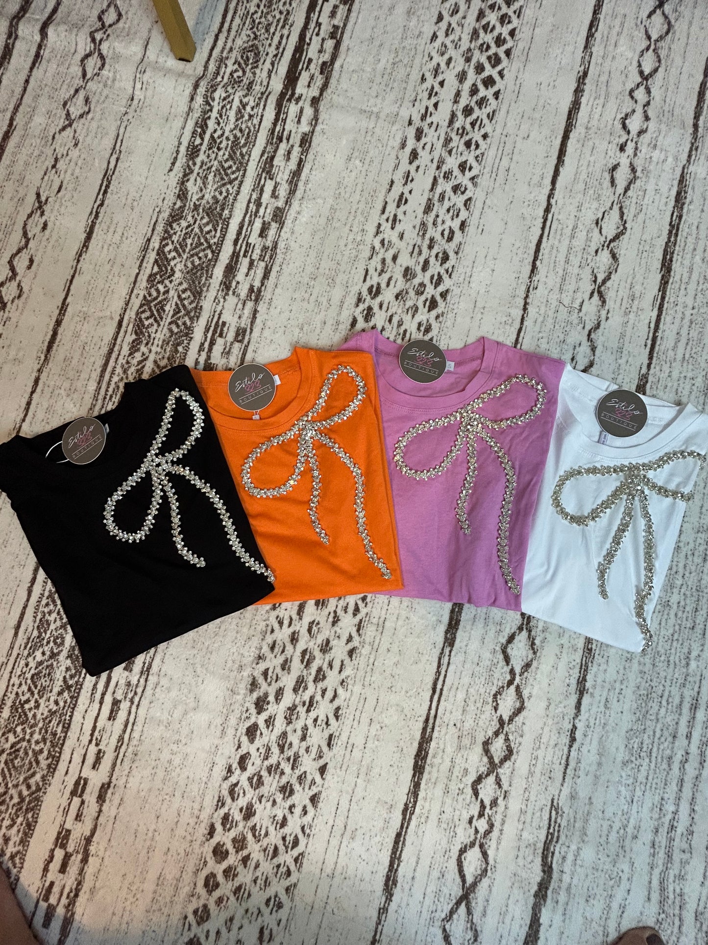 Rhinestone Ribbon Top