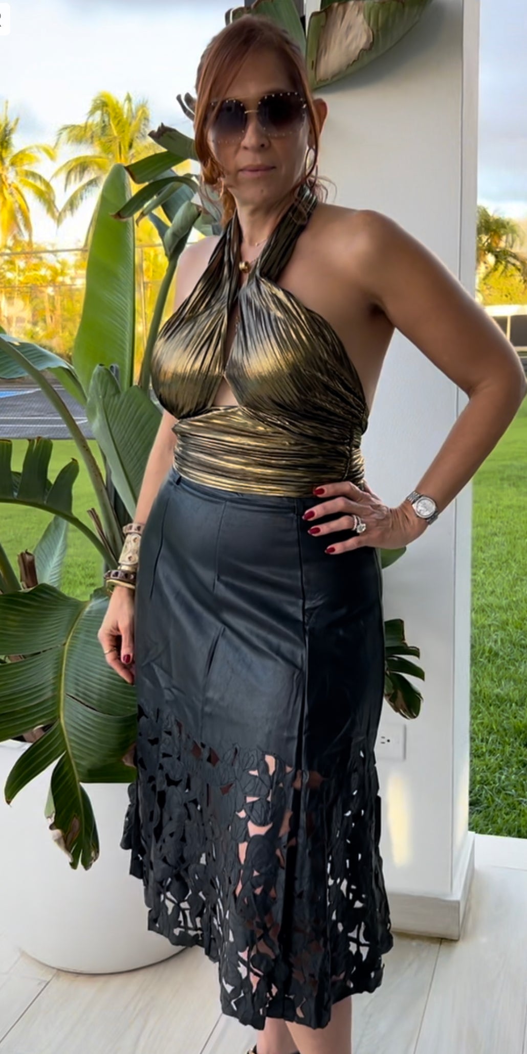Leather Black Skirt