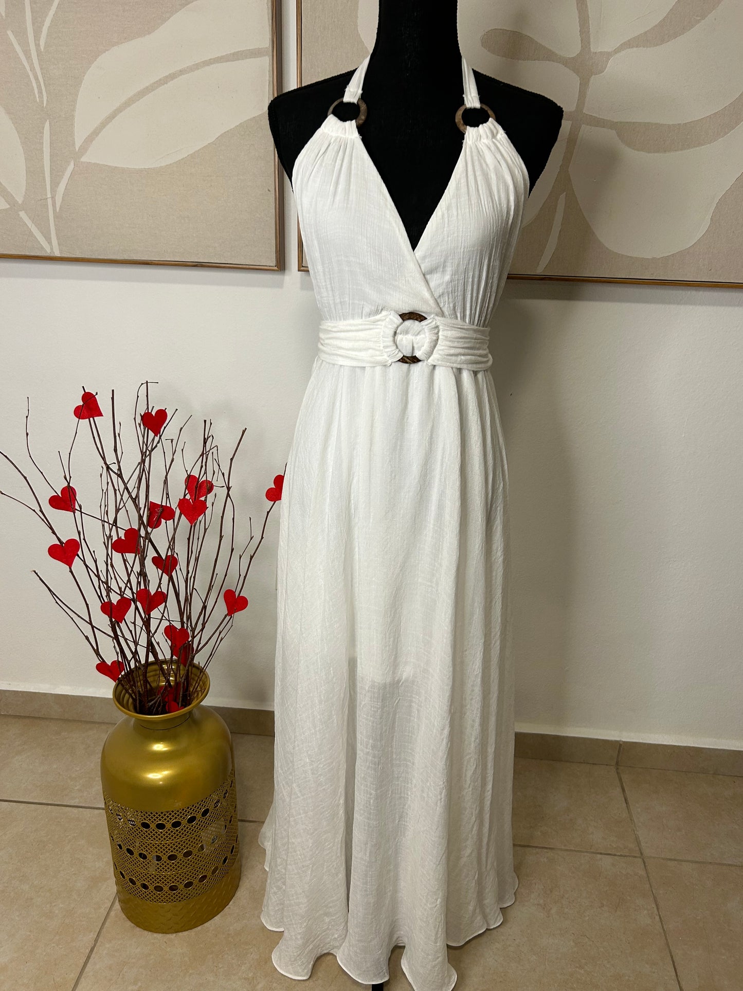 Off White Maxi Dress