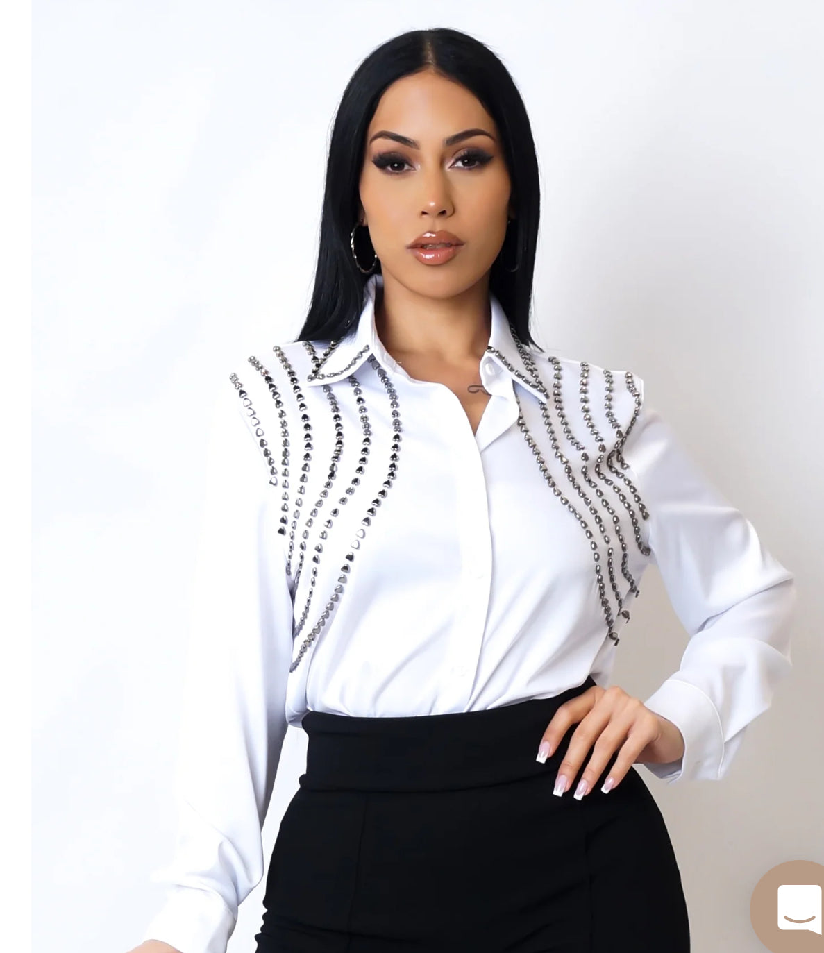 Fashion White blouse