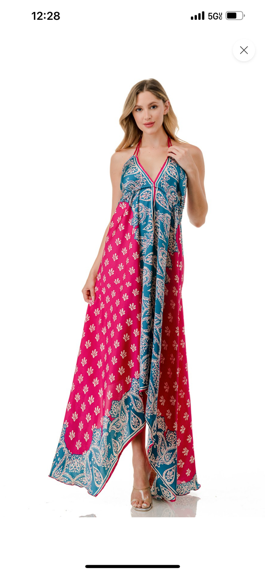 Open back dress one size