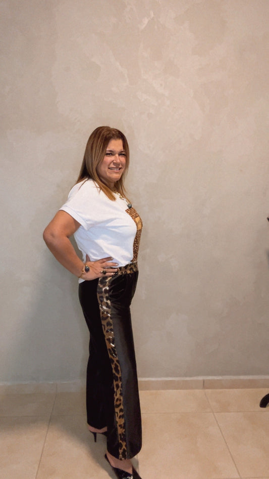 Leopard Black pants