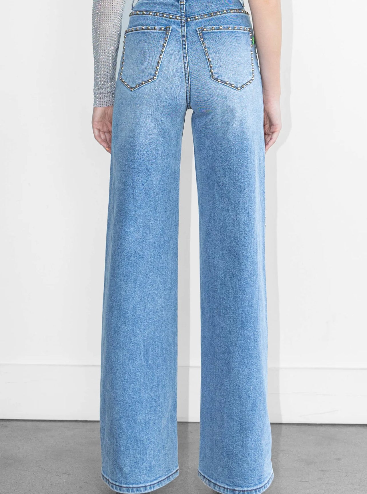 Stud Wide Leg Jeans
