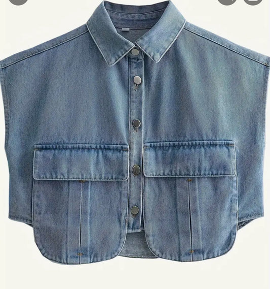 Denim crop top