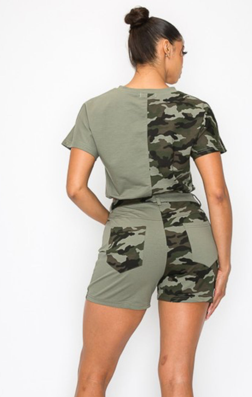 Camouflage short set
