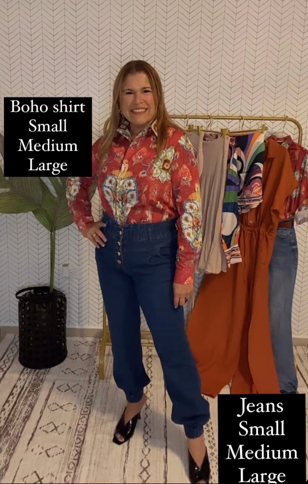 Casual Boho Print Long Sleeve Shirt