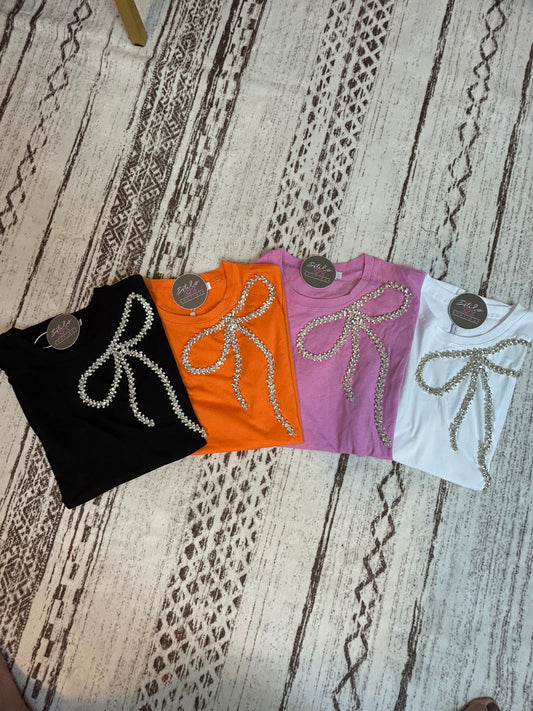 Rhinestone Ribbon Top