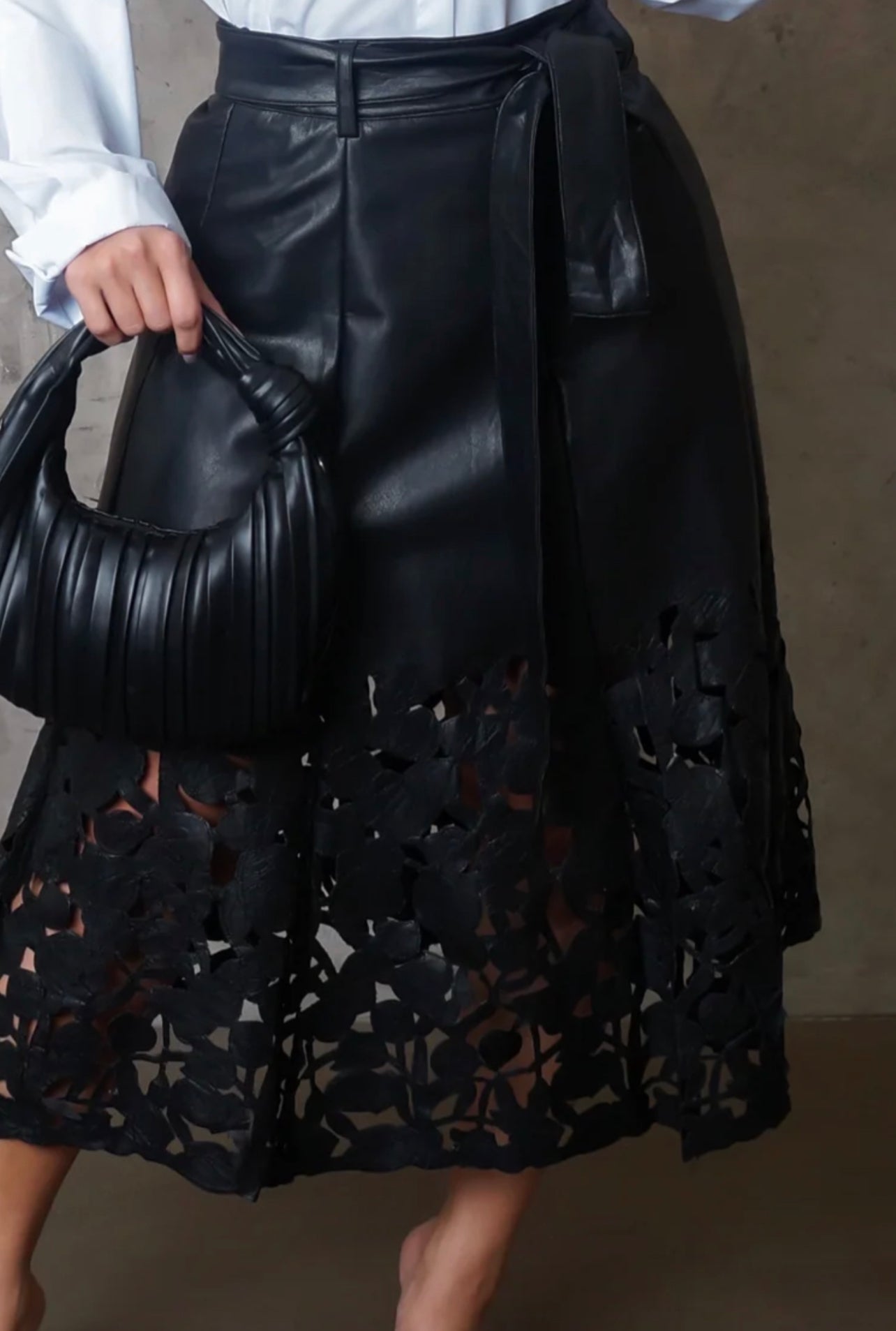 Leather Black Skirt