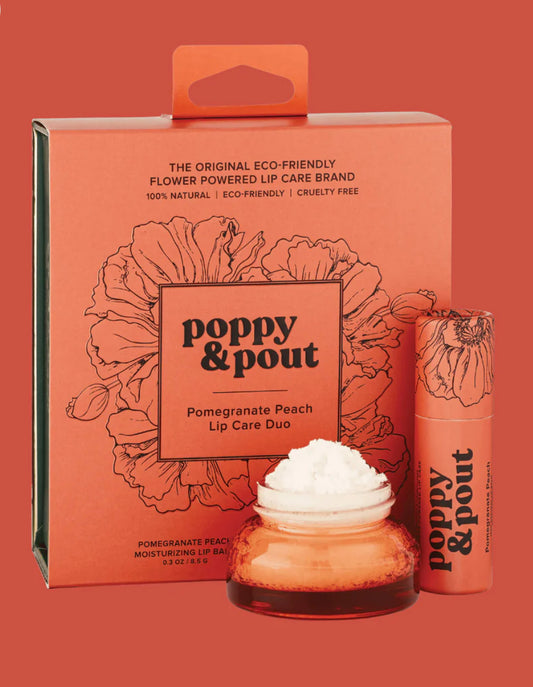 Pomegranate Peach           Moisturizing Lip Balm and Exfoliating Lip Scrub