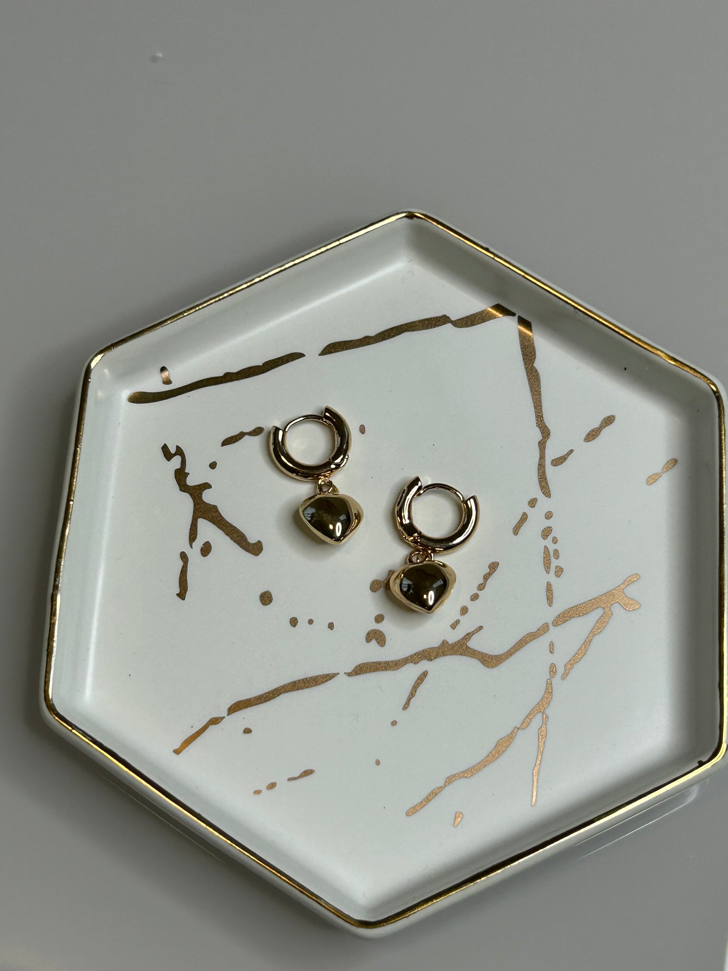 Heart Charm on Hoops