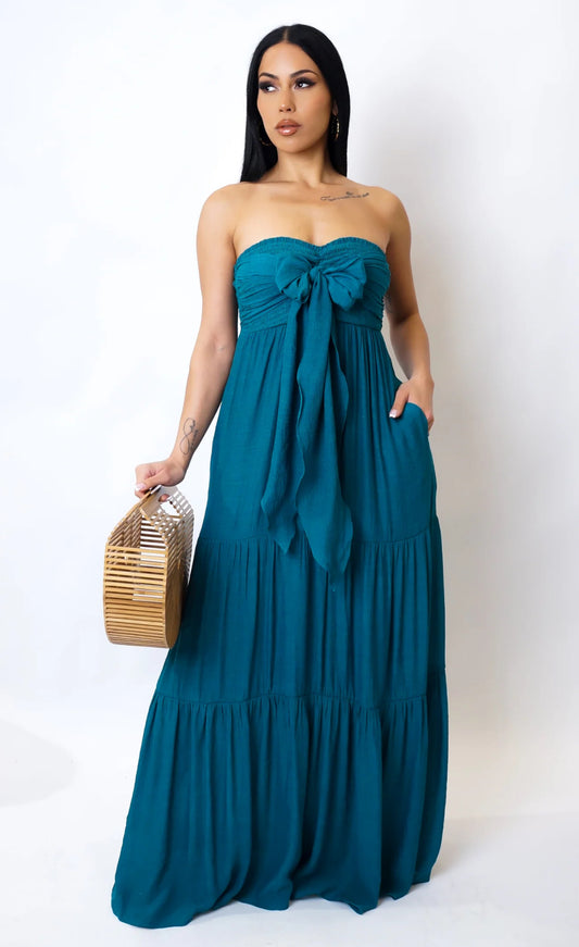 Tea Time Maxi Dress Blue