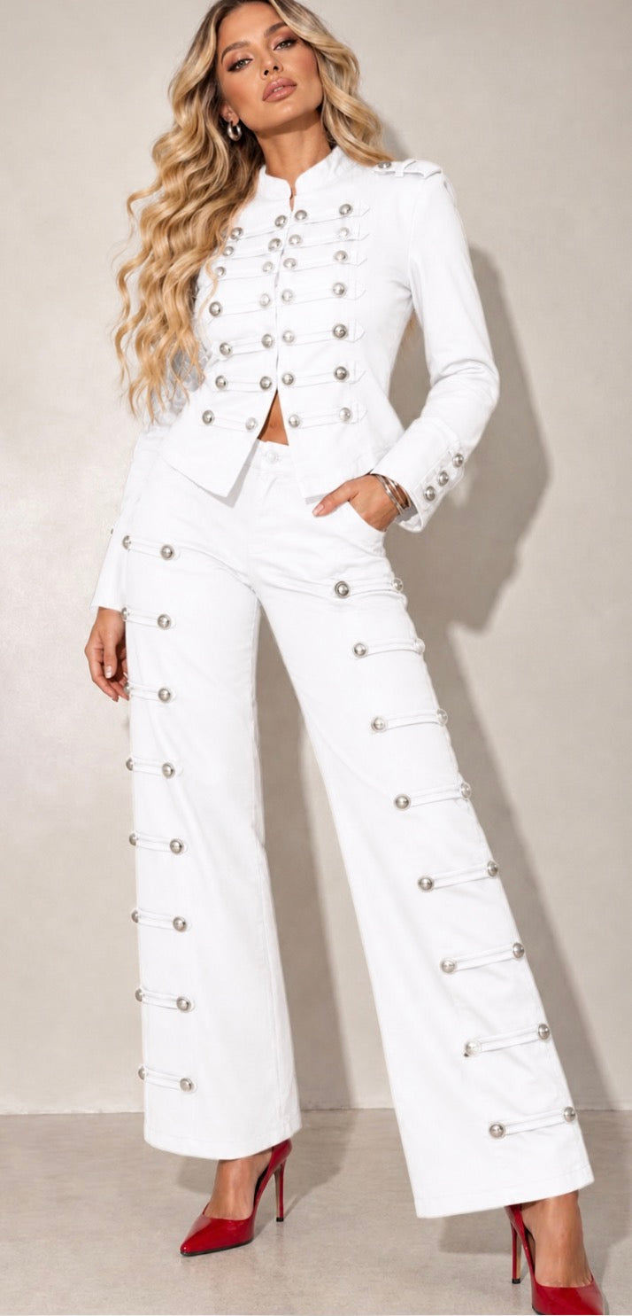 White Napoleon pant set
